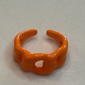 mon cher moi chain ring in tangerine